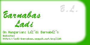 barnabas ladi business card